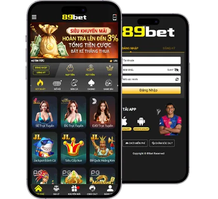 Giao diện sòng bạc gamebet app trên điện thoại di động